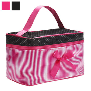 Cosmetic Bag Bowknot Stripe