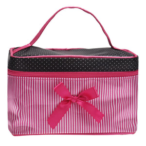 Cosmetic Bag Bowknot Stripe