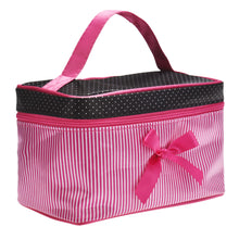 Load image into Gallery viewer, Cosmetic Bag Bowknot Stripe