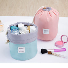 Load image into Gallery viewer, Barrel Shaped Travel Cosmetic Bag