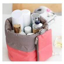 Load image into Gallery viewer, Barrel Shaped Travel Cosmetic Bag