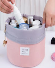 Load image into Gallery viewer, Barrel Shaped Travel Cosmetic Bag