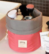 Load image into Gallery viewer, Barrel Shaped Travel Cosmetic Bag