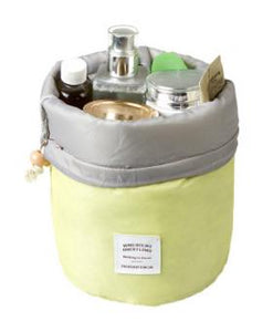 Barrel Shaped Travel Cosmetic Bag