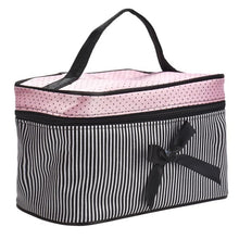 Load image into Gallery viewer, Cosmetic Bag Bowknot Stripe