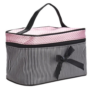 Cosmetic Bag Bowknot Stripe