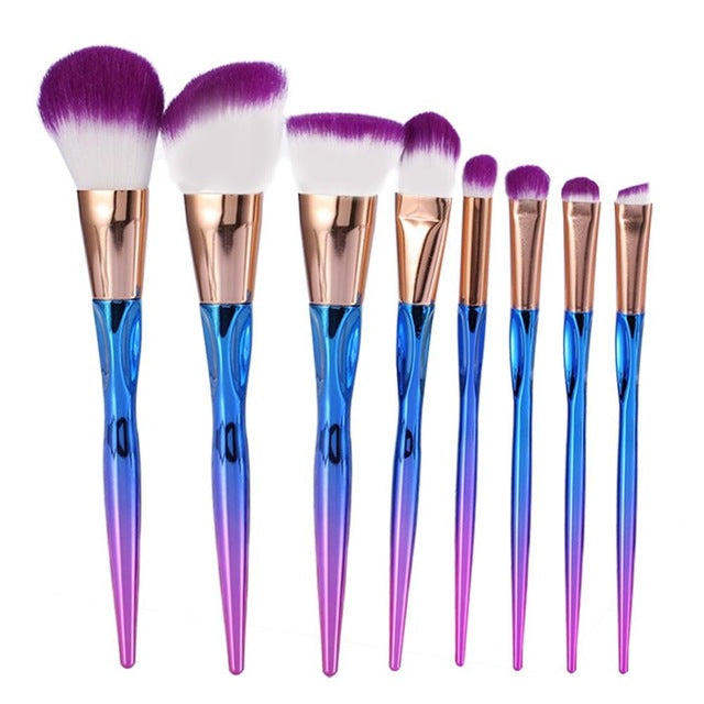 Metal Makeup Brushes Set